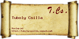 Tuboly Csilla névjegykártya