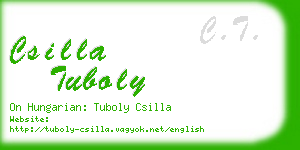 csilla tuboly business card